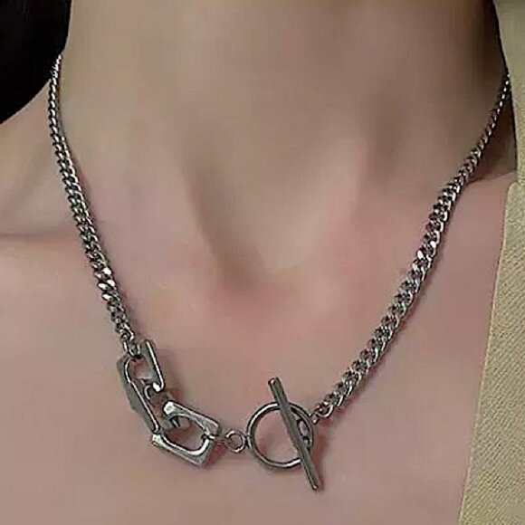 Stainless Steel Geometric Choker - Picture 2 of 5